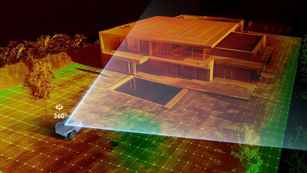 Hookii Neomow bouwt met LiDAR een 3D-kaart van tuin en woning